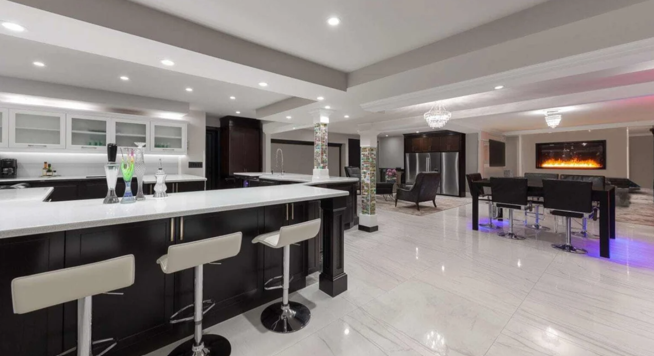 Basement finishing in Clarington by BCR Basements.